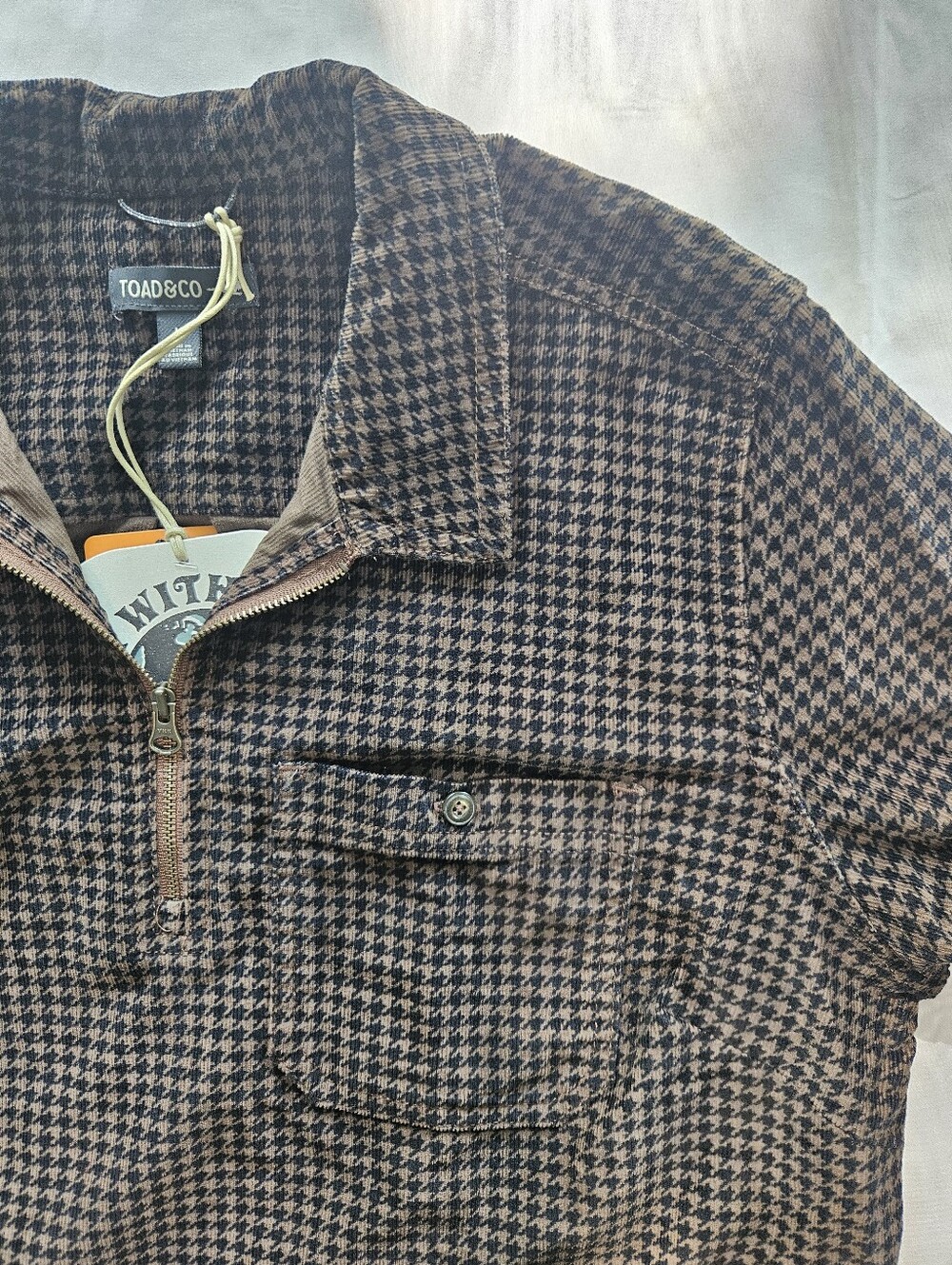 Toad & Co Womens L Cruiser Cord Popover Dress Brown Corduroy Long Sleeve Pockets - Picture 4 of 16
